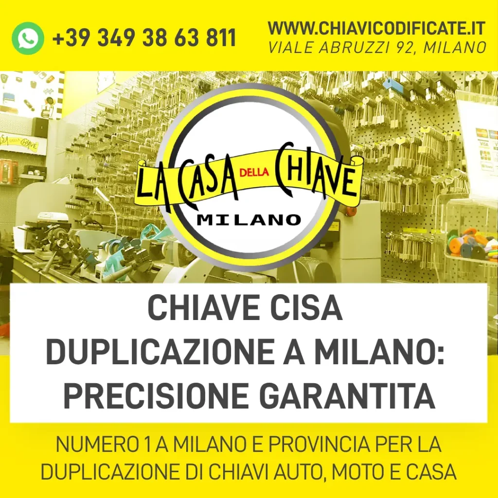 Chiave Cisa Duplicazione a Milano: precisione Garantita