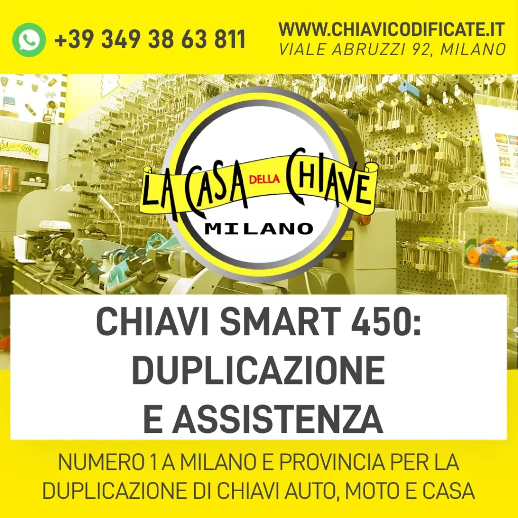 Chiavi Smart 450 milano: duplicazione e assistenza