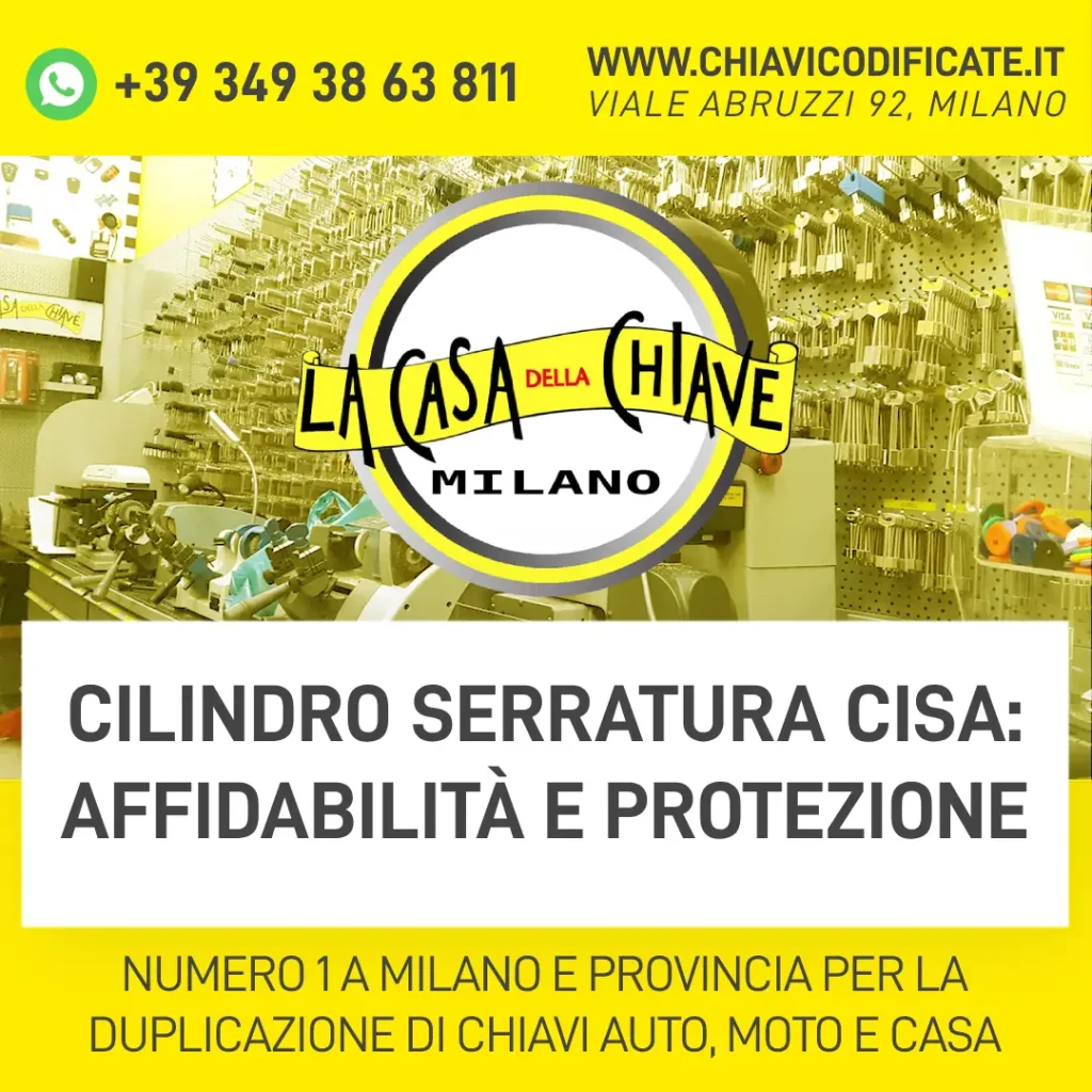 Cilindro serratura Cisa: affidabilità e protezione