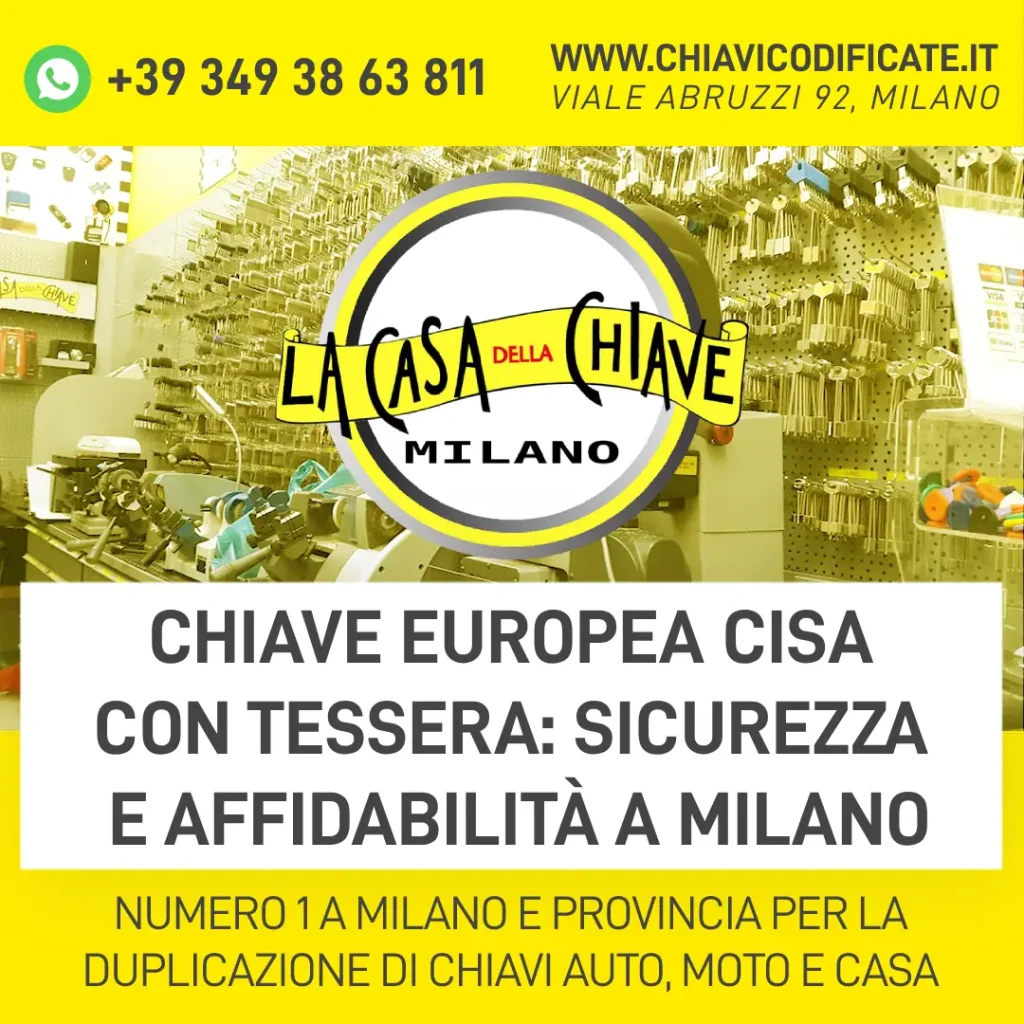 Chiave europea Cisa con tessera