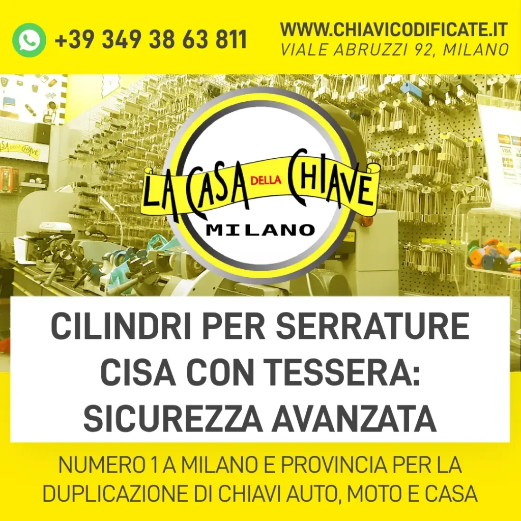 Cilindri per serrature Cisa con tessera: sicurezza avanzata