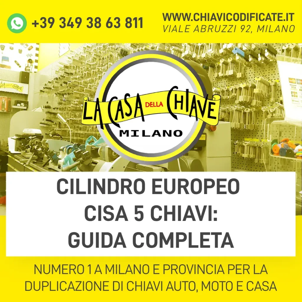 Cilindro europeo Cisa 5 chiavi: guida completa