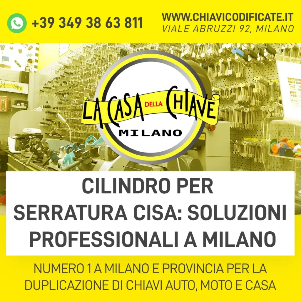 Cilindro per serratura Cisa: soluzioni professionali a Milano
