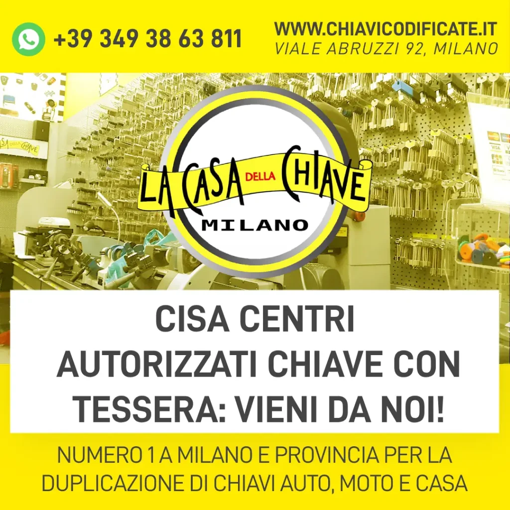 Cisa centri autorizzati chiave con tessera: vieni da noi!
