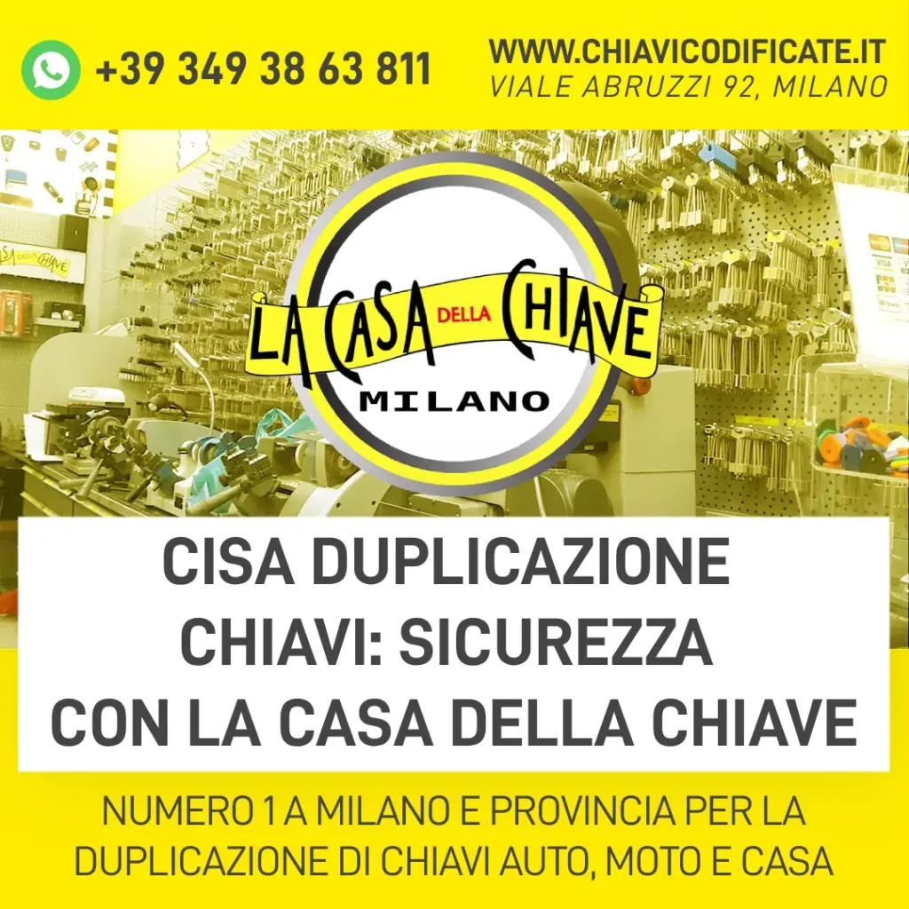 Cisa duplicazione chiavi: sicurezza con La Casa della Chiave