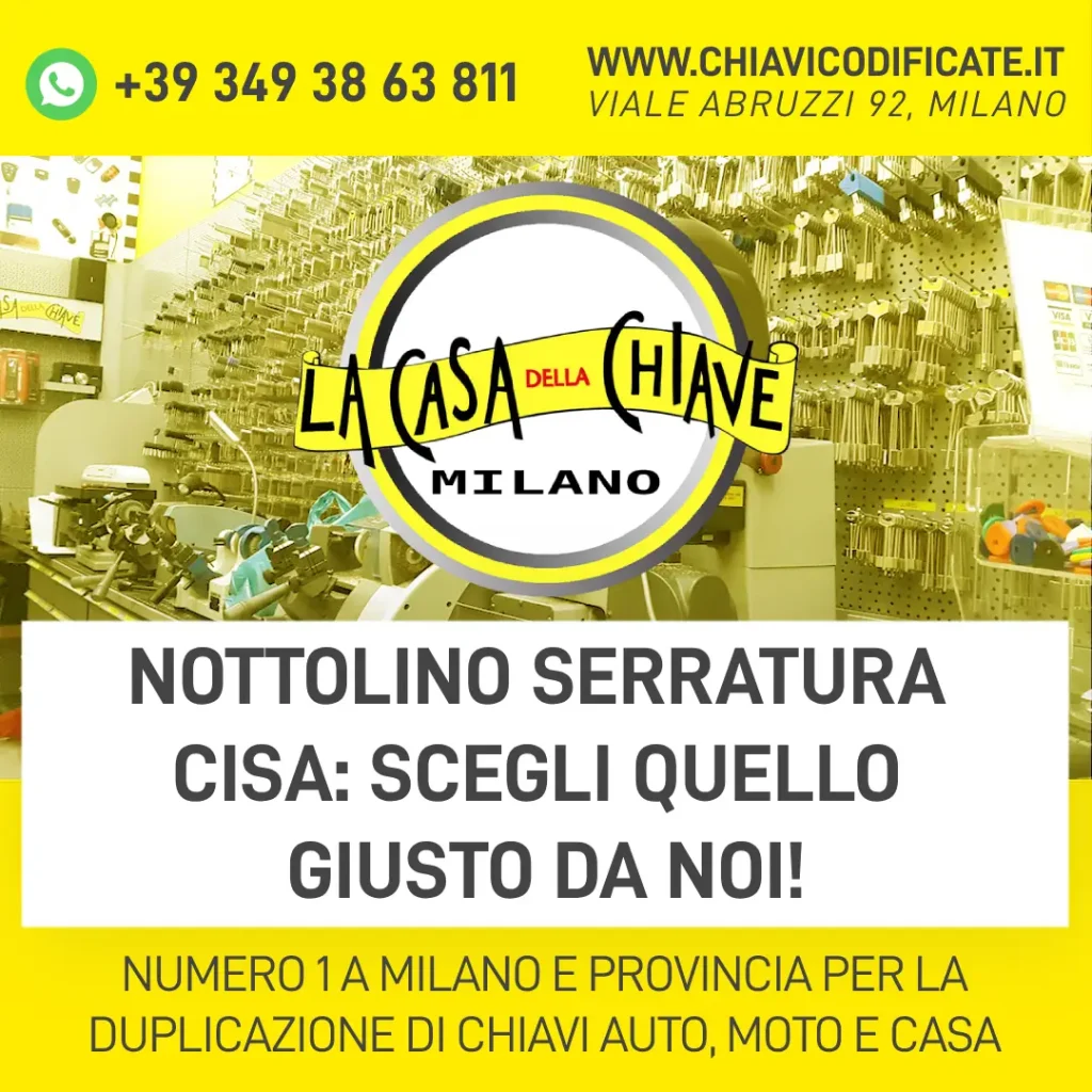 Nottolino serratura Cisa: scegli quello giusto da noi!