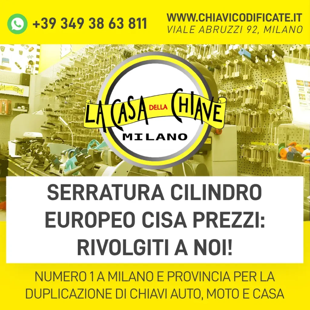 Serratura cilindro europeo Cisa prezzi: rivolgiti a noi!