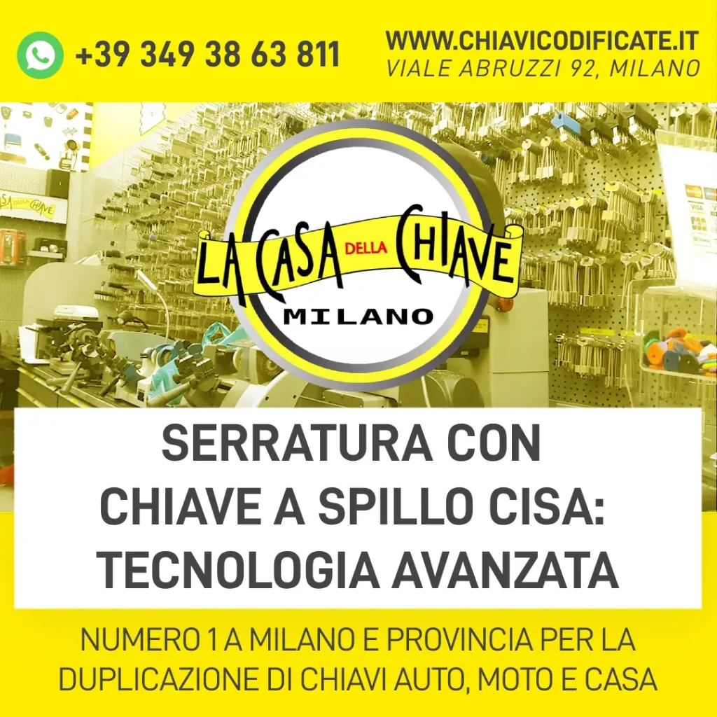 Serratura con chiave a spillo Cisa: tecnologia avanzata