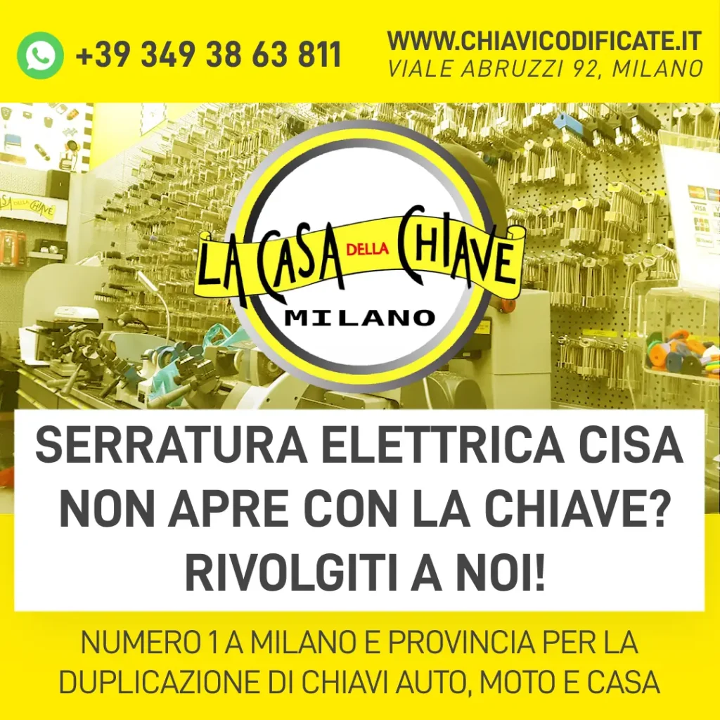 Serratura elettrica Cisa non apre con la chiave? Rivolgiti a noi!