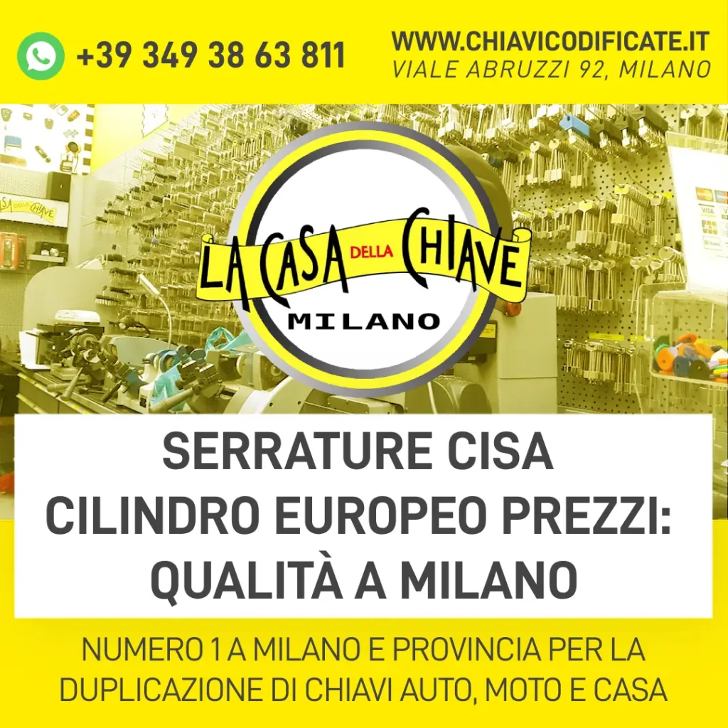 Serrature Cisa cilindro europeo prezzi: qualità a Milano