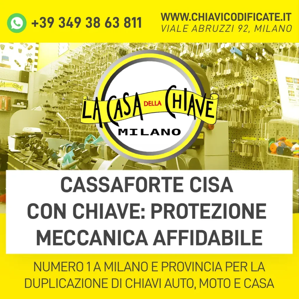 Cassaforte Cisa con chiave: protezione meccanica affidabile