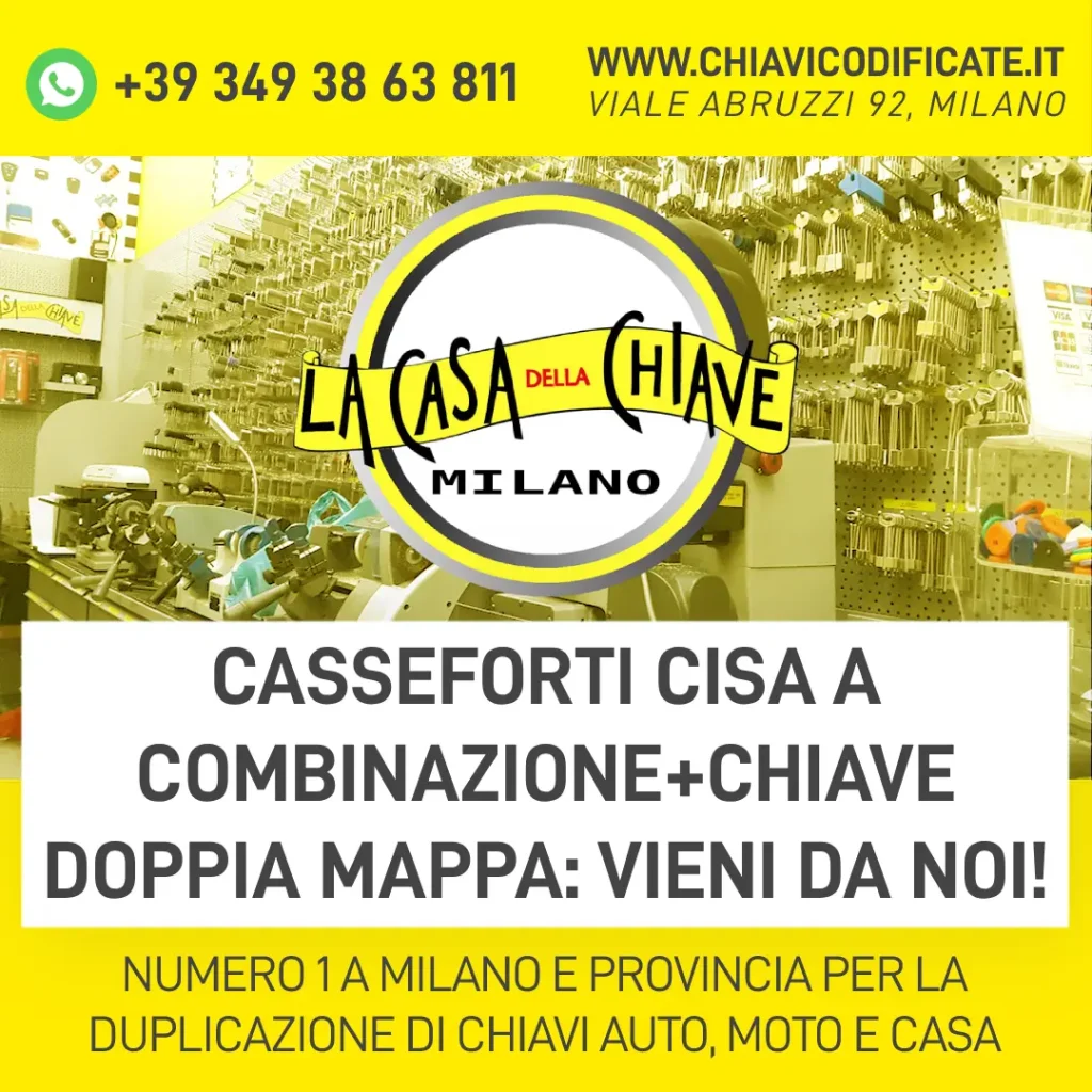 casseforti cisa a combinazione+chiave doppia mappa: vieni da noi!