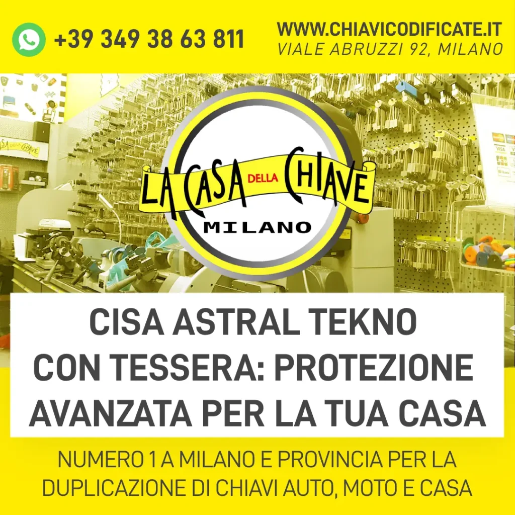 Cisa Astral Tekno con tessera: protezione avanzata per la tua casa