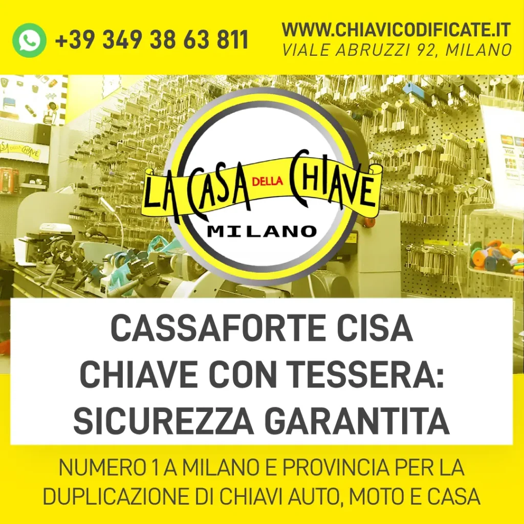 Cassaforte Cisa chiave con tessera: sicurezza garantita
