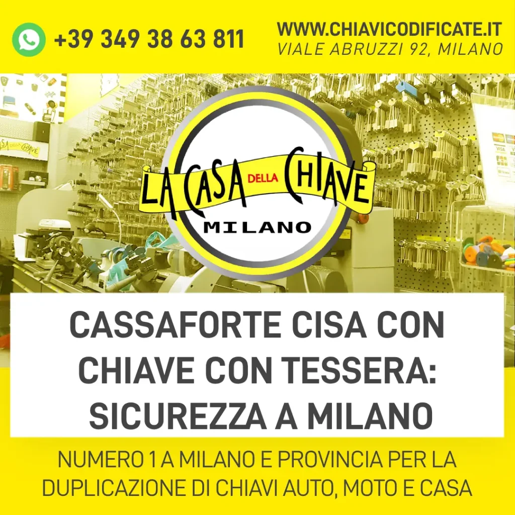 Cassaforte Cisa con chiave con tessera: sicurezza a Milano