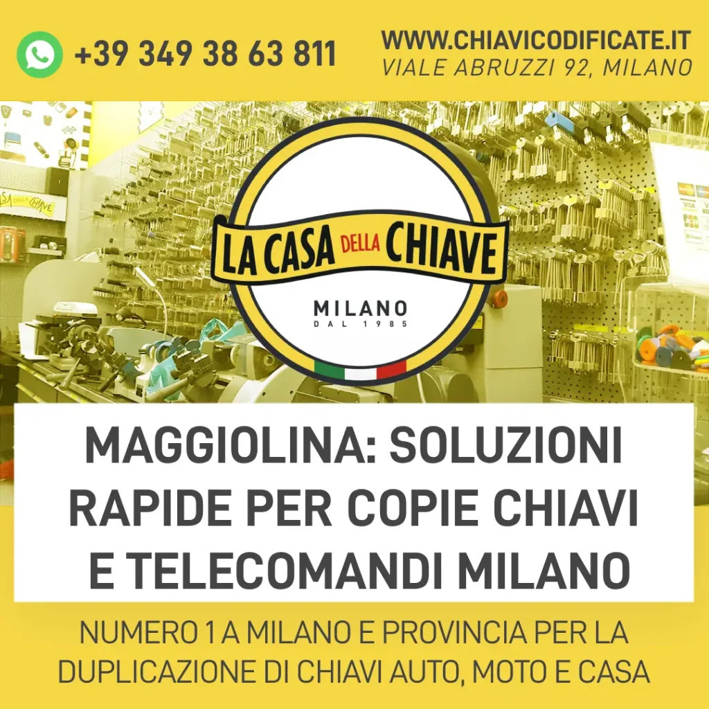 Maggiolina: soluzioni rapide per copie chiavi e telecomandi Milano