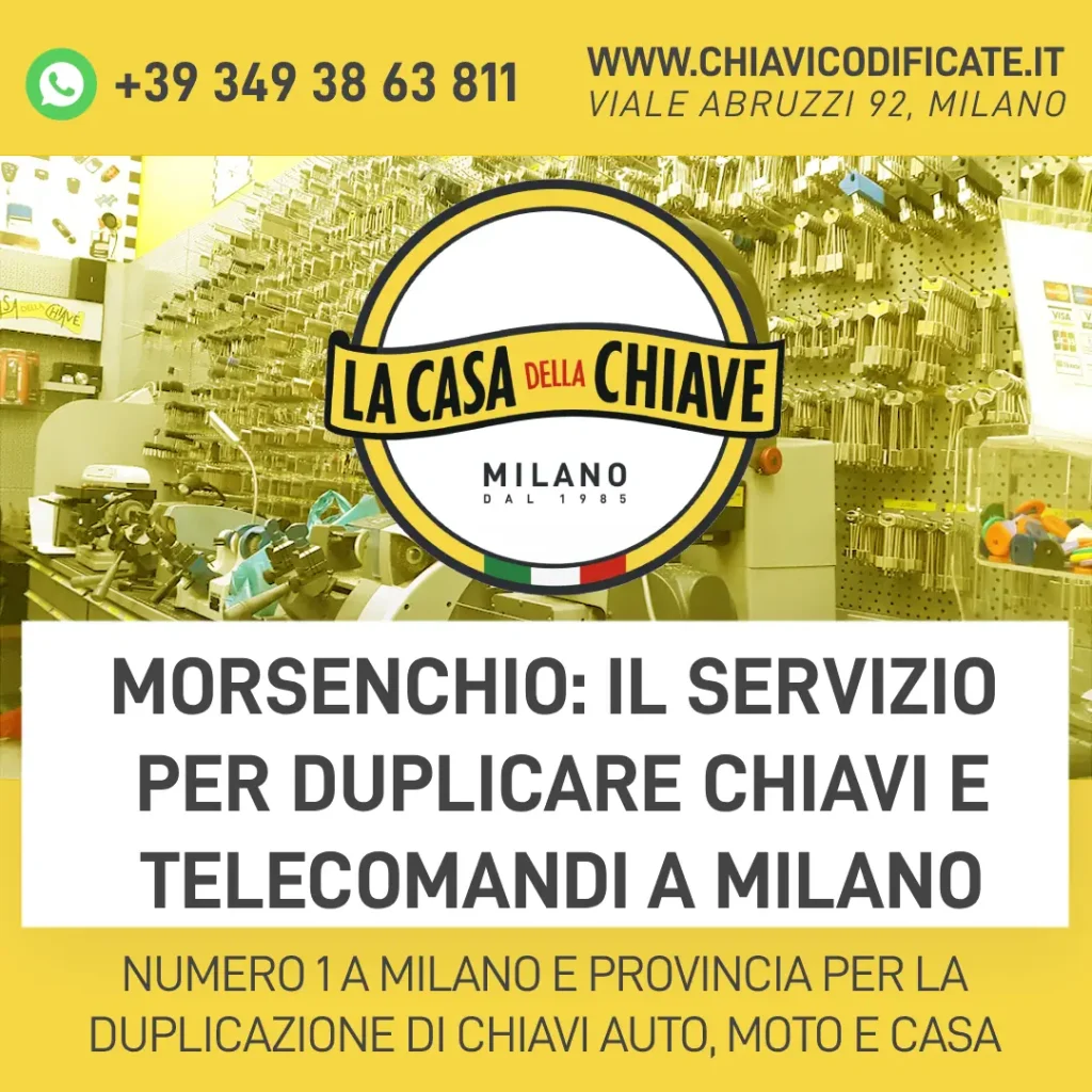 Morsenchio: il servizio per duplicare chiavi e telecomandi a Milano