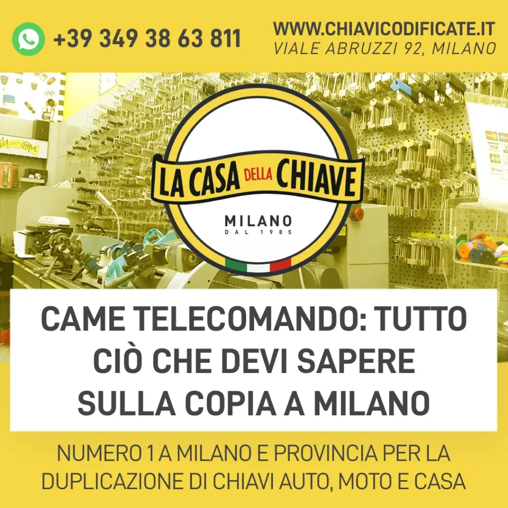 Came telecomando: tutto ciò che devi sapere sulla copia a Milano