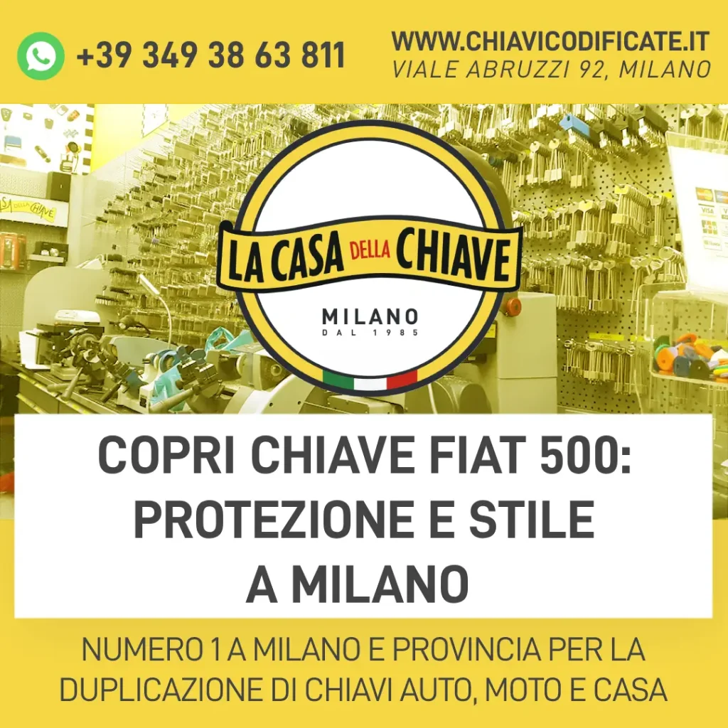 Copri chiave Fiat 500: protezione e stile a Milano