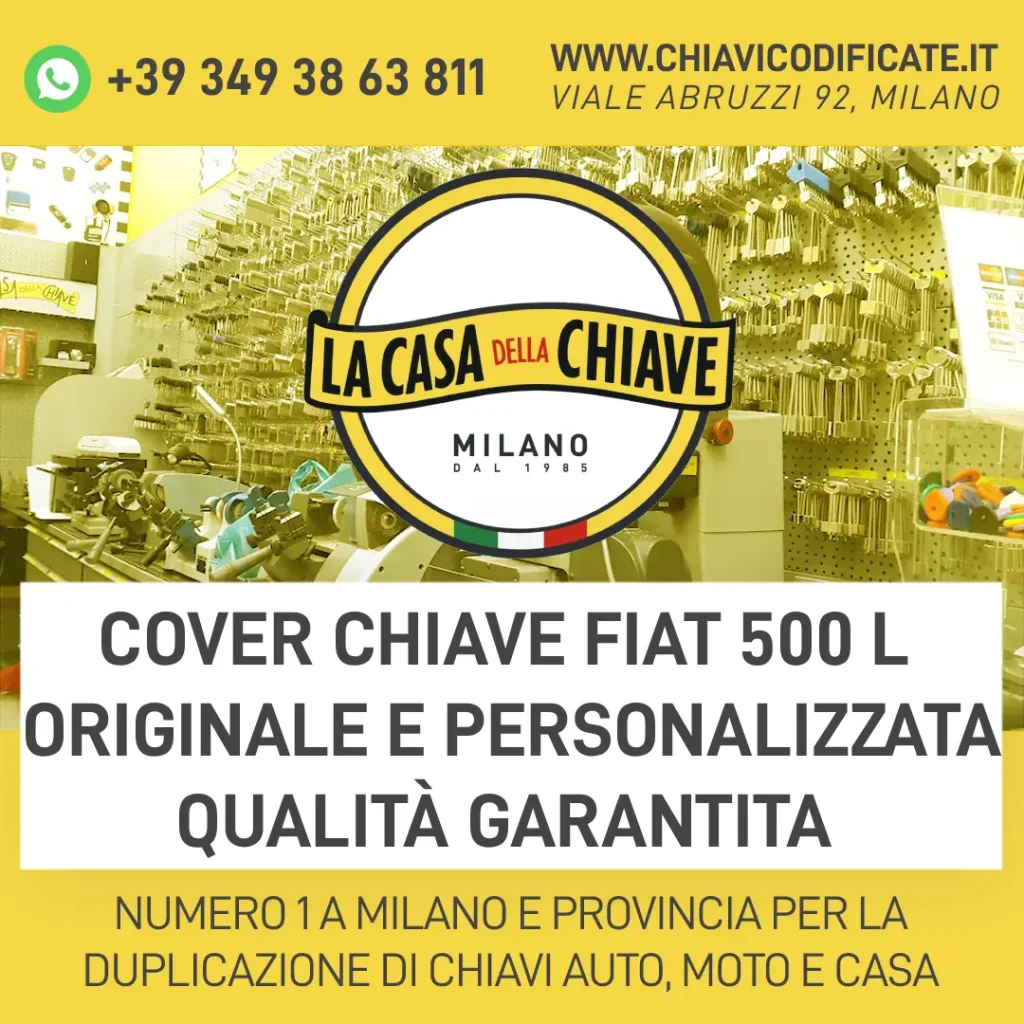 Cover chiave Fiat 500 L originale e personalizzata: qualità garantita
