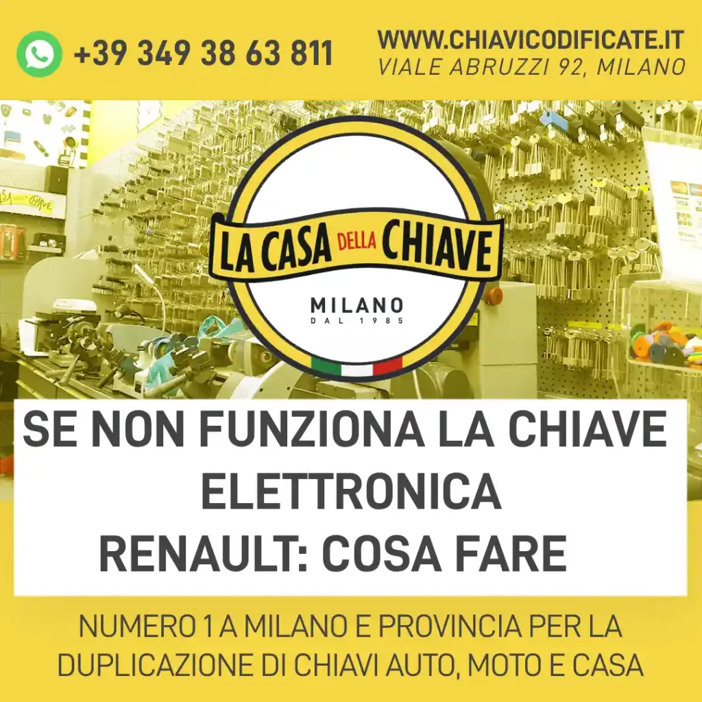 Se non funziona la chiave elettronica Renault: cosa fare