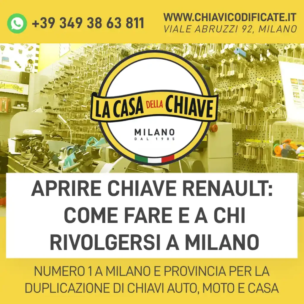 Aprire chiave Renault: come fare a chi rivolgersi a Milano