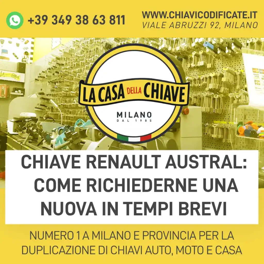 Chiave Renault Austral: come richiederne una nuova in tempi brevi