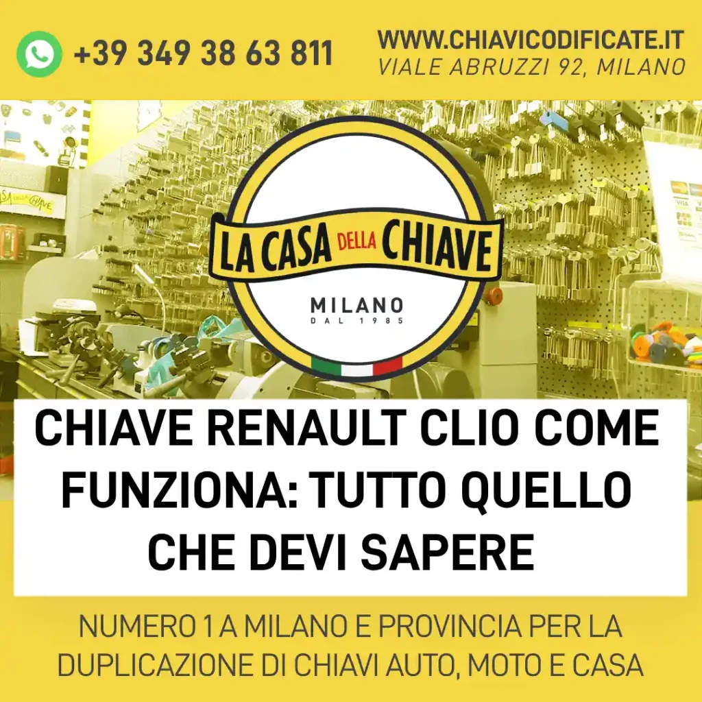 Chiave Renault Clio come funziona: tutto quello che devi sapere