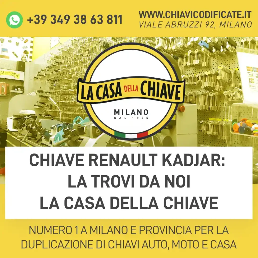 Chiave Renault Kadjar: la trovi da noi la casa della chiave