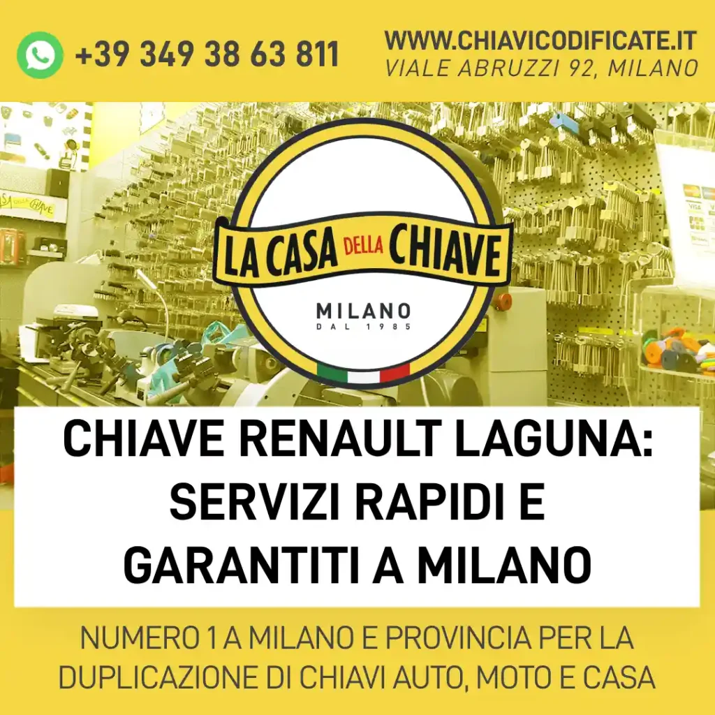 Chiave Renault Laguna: servizi rapidi e garantiti a Milano