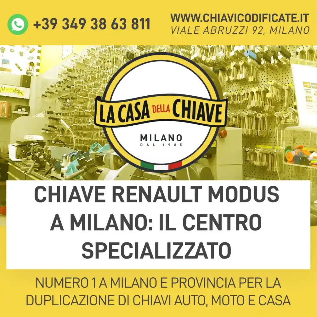 chiave Renault Modus a Milano: il centro specializzato