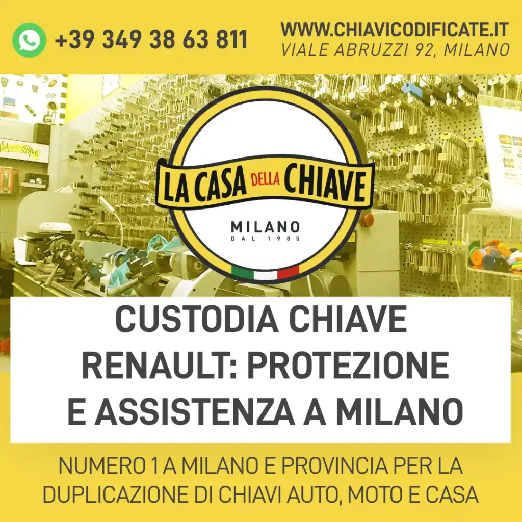 Custodia chiave Renault: protezione e assistenza a Milano