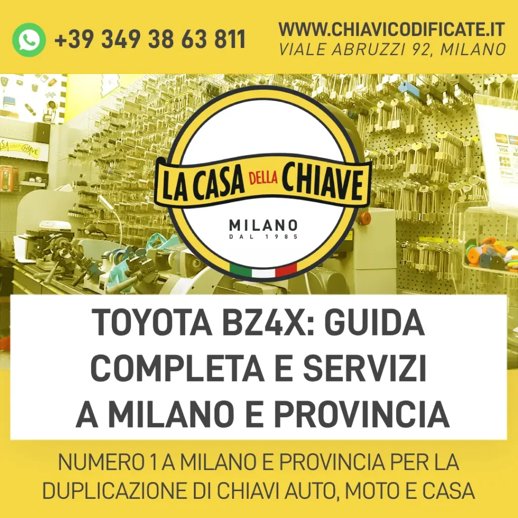 Toyota bZ4X: guida completa e servizi a Milano e provincia