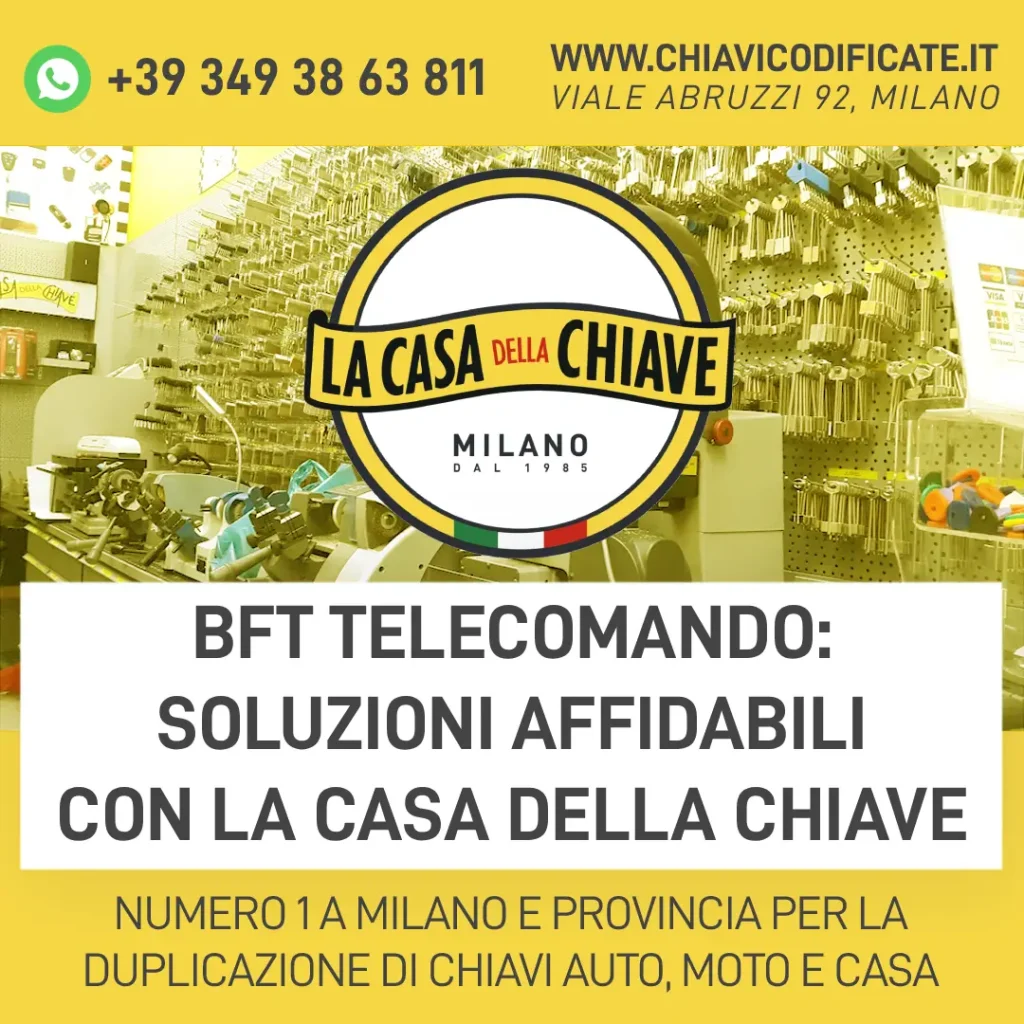 BFT Telecomando: soluzioni affidabili con La Casa della Chiave