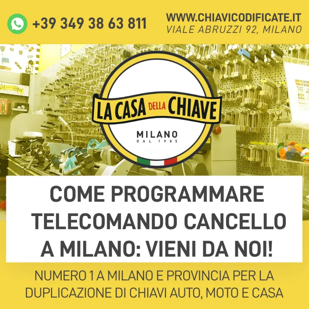 Vuoi sapere come programmare telecomando cancello senza rischiare errori? Scopri i vantaggi di affidarti a La Casa della Chiave a Milano!