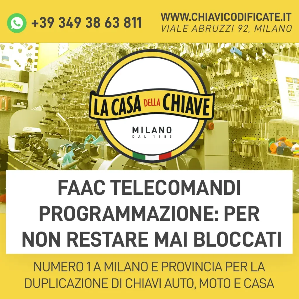 Faac telecomandi programmazione: per non restare mai bloccati