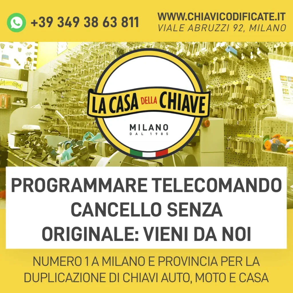 Programmare telecomando cancello senza originale: vieni da noi