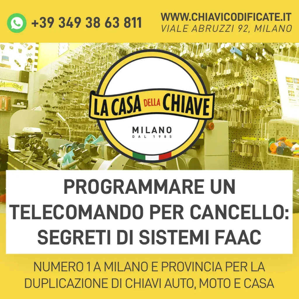 Programmare un telecomando per cancello: segreti di sistemi Faac