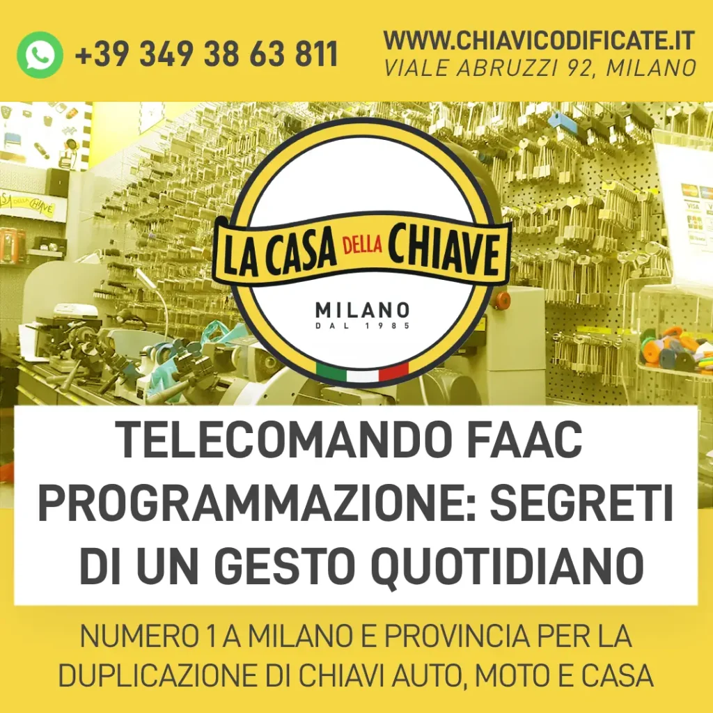 Telecomando Faac programmazione: segreti di un gesto quotidiano