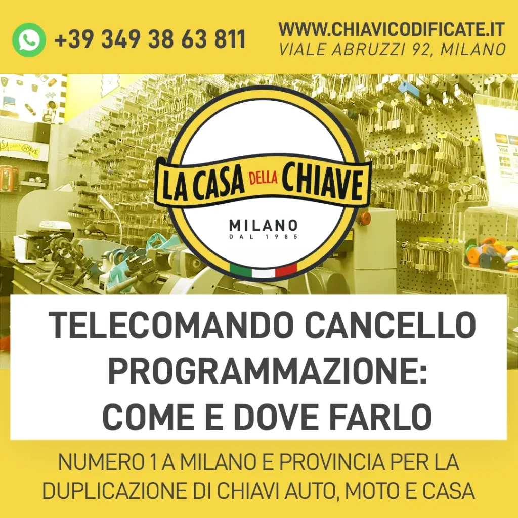 Telecomando cancello programmazione: come e dove farlo