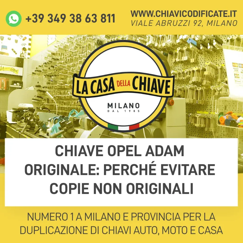 Chiave Opel Adam originale: Perché evitare copie non originali