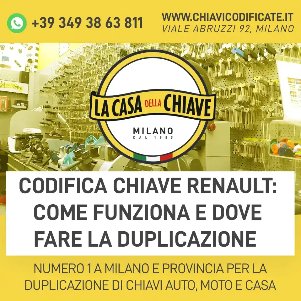 Codifica chiave Renault: come funziona e dove fare la duplicazione