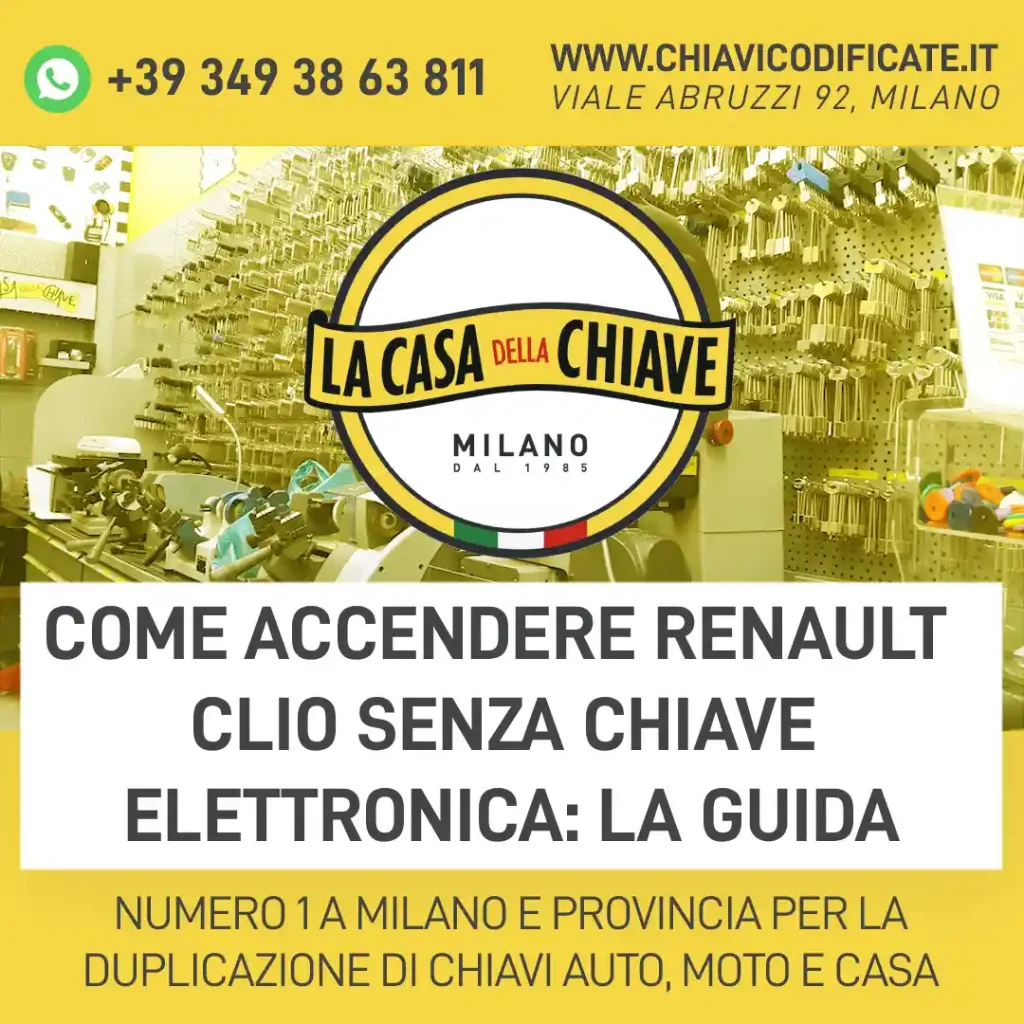 Come accendere Renault Clio senza chiave elettronica: la guida