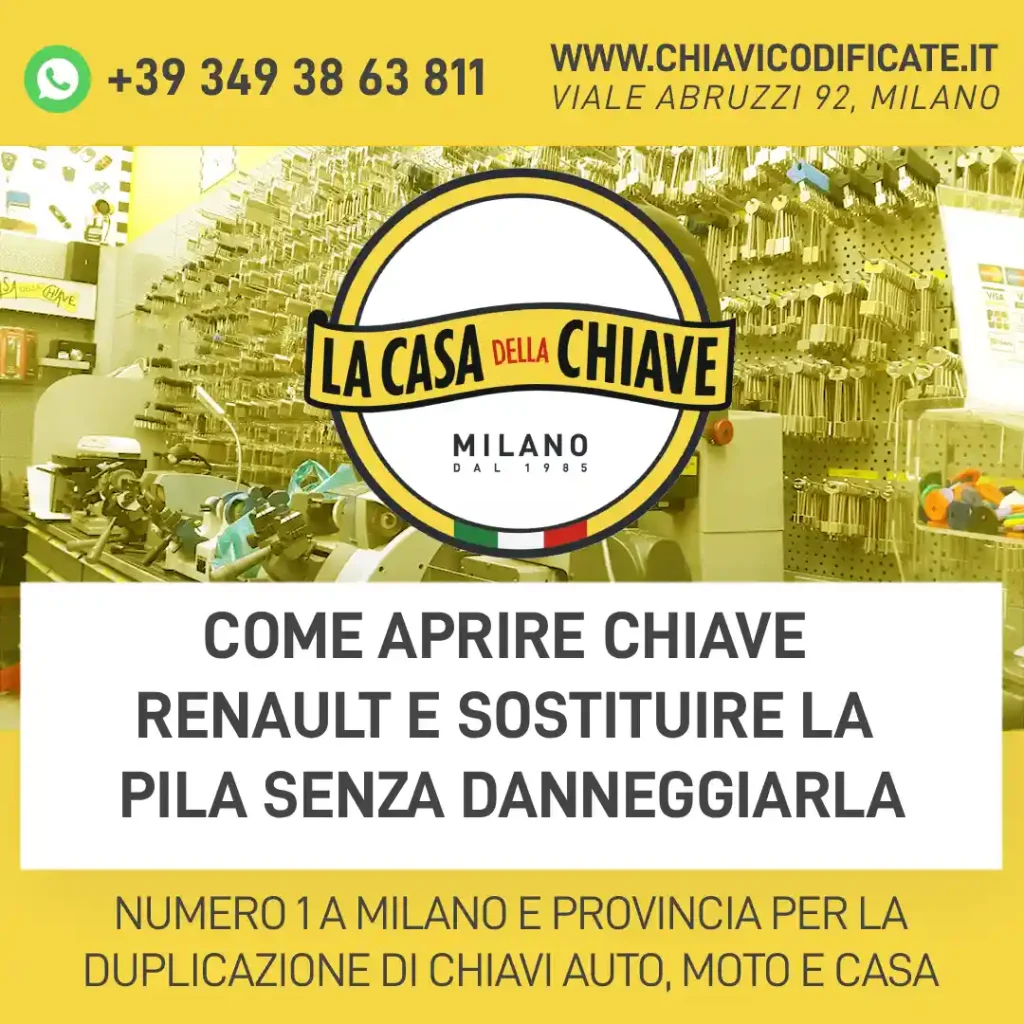 Come aprire chiave Renault e sostituire la pila senza danneggiarla