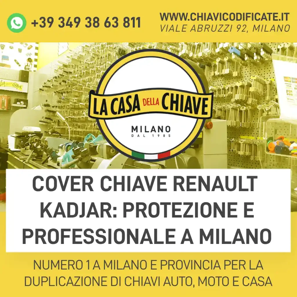 Cover chiave Renault Kadjar: protezione e professionale a Milano