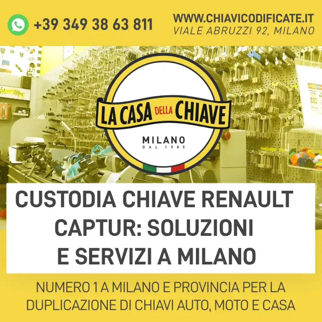 Custodia Chiave Renault Captur: Soluzioni e Servizi a milano