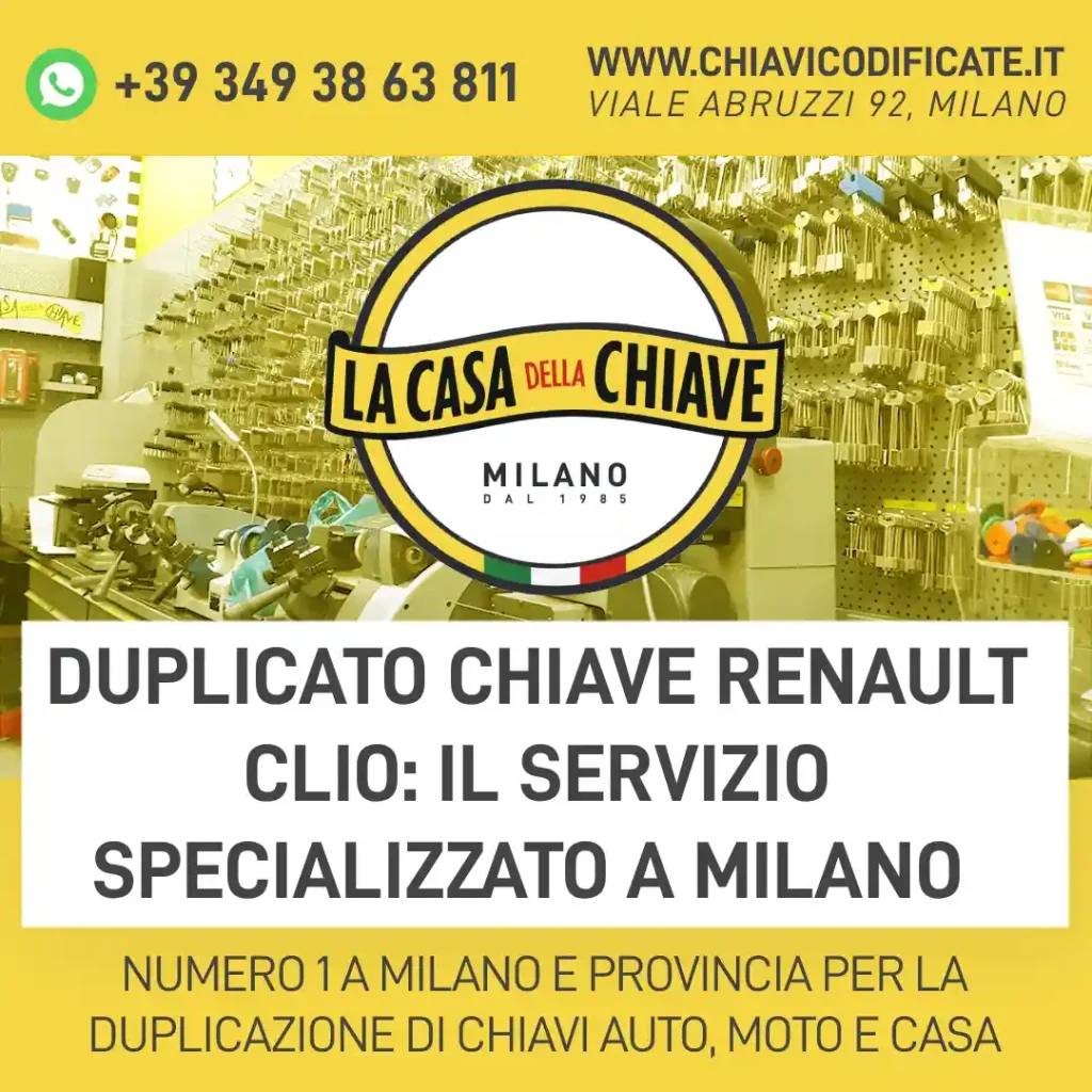 Duplicato Chiave Renault Clio: Il Servizio Specializzato a Milano