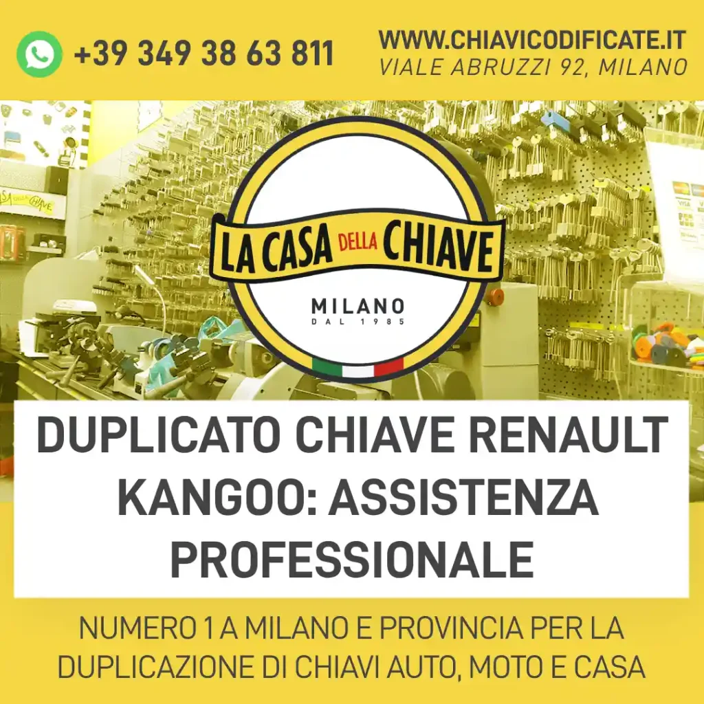 Duplicato chiave Renault Kangoo: assistenza professionale