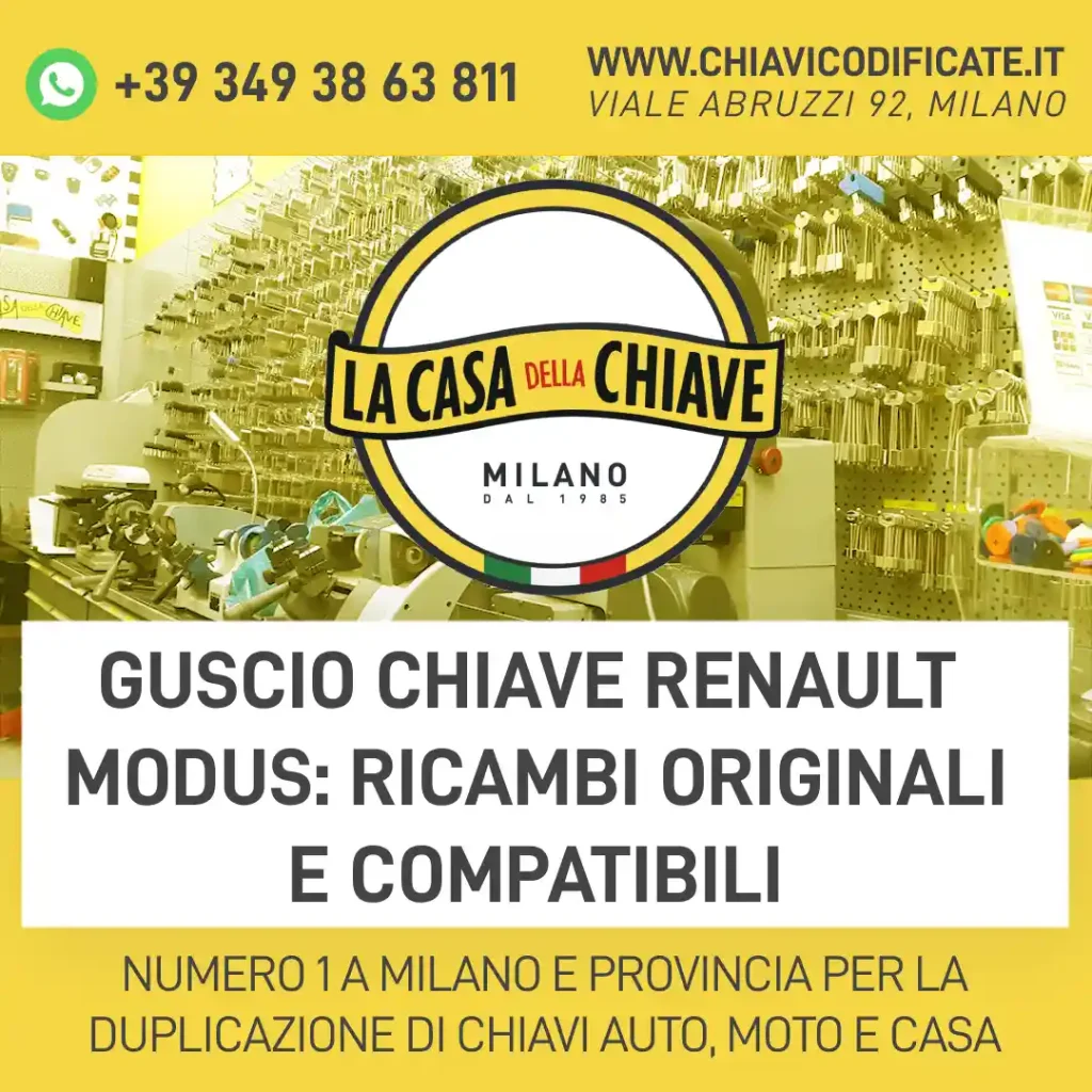 Guscio chiave Renault Modus: ricambi originali e compatibili