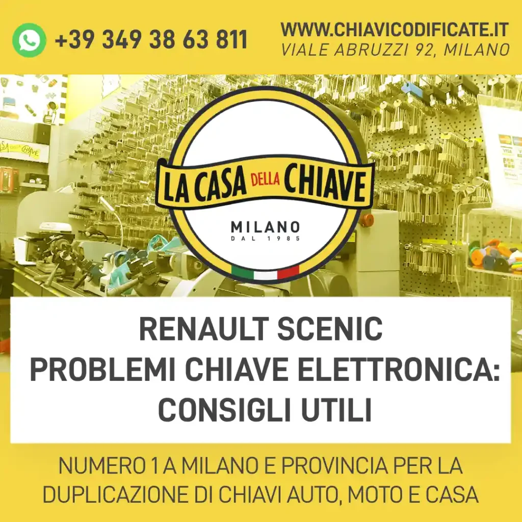Renault Scenic problemi chiave elettronica: consigli utili